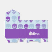 紫と青の溶融スカルパターン フェイバーボックス (折り畳みなし)