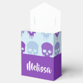 紫と青の溶融スカルパターン フェイバーボックス (オープン)