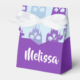 紫と青の溶融スカルパターン フェイバーボックス