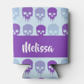 紫と青の溶融スカルパターン 缶クーラー (裏面)