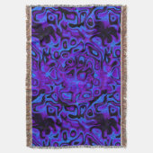 紫と青の火石 スローブランケット (正面縦)