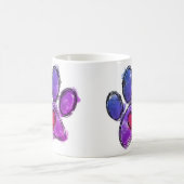 紫と青の犬の恋人スケッチ水色 コーヒーマグカップ (中央)