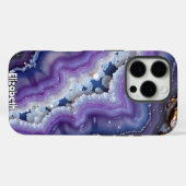 紫と青の瑪瑙スライス Case-Mate iPhoneケース (裏面 (横))