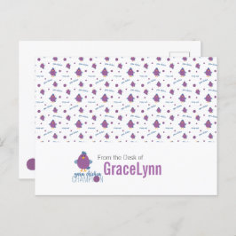 紫と青の糸チキンチャンピオン ポストカード