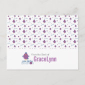 紫と青の糸チキンチャンピオン ポストカード (正面)