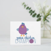 紫と青の糸チキンチャンピオン ポストカード (スタンド正面)