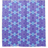 紫と青の絞り染め シャワーカーテン (正面)