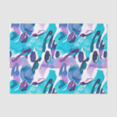 紫と青の絵を描抽象芸術 薄葉紙 (正面)