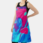 紫と青の絵画抽象芸術 エプロン (インサイチュ)