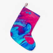 紫と青の絵画抽象芸術 スモールクリスマスストッキング (正面 (吊り時))