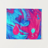 紫と青の絵画抽象芸術 タペストリー (正面(横))