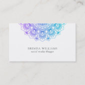 紫と青の美し華美い曼荼羅 名刺 (正面)