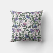 紫と青の色クールのフローラ アウトドアクッション (裏面)