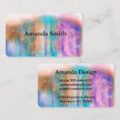 紫と青の色彩の鮮やか水色スタイルモダン 名刺 (正面/裏面)