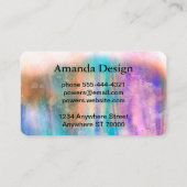 紫と青の色彩の鮮やか水色スタイルモダン 名刺 (裏面)