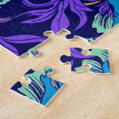 紫と青の花ウィリアム・モリス ジグソーパズル (側面)