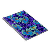 紫と青の花ウィリアム・モリス ノートブック (右側)