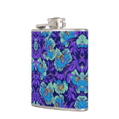 紫と青の花ウィリアム・モリス フラスク (左)