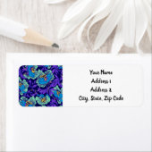 紫と青の花ウィリアム・モリス ラベル (インサイチュ)