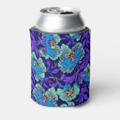 紫と青の花ウィリアム・モリス 缶クーラー (缶裏面)