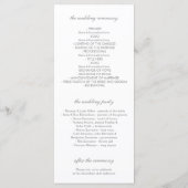 紫と青の花水色結婚式 プログラム (裏面)