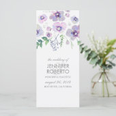 紫と青の花水色結婚式 プログラム (スタンド正面)