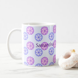 紫と青の花 コーヒーマグカップ