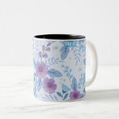 紫と青の花 ツートーンマグカップ (正面右)