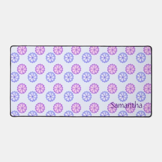 紫と青の花 デスクマット (正面)