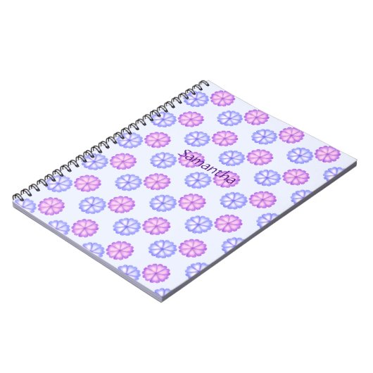 紫と青の花 ノートブック (左側)