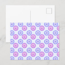 紫と青の花 ポストカード