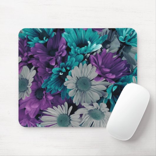 紫と青の花 マウスパッド (マウス)
