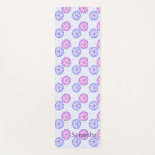 紫と青の花 ヨガマット (正面)