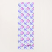 紫と青の花 ヨガマット (裏面)