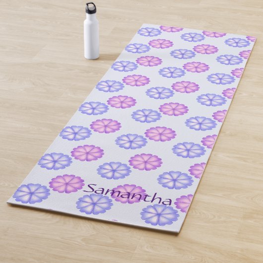 紫と青の花 ヨガマット (インサイチュ)