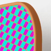 紫と青の菱形 ピックルボールラケット (左詳細)