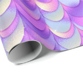 紫と青の虹色はかりで測グラデーション ラッピングペーパー (ロールコーナー)