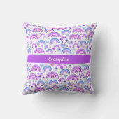 紫と青の虹 クッション (裏面)