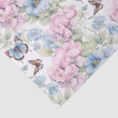 紫と青の蝶と花の切り離し 薄葉紙 (詳細)