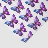 紫と青の蝶の白いパターンハロウィーン 薄葉紙 (詳細)