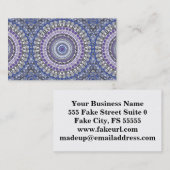 紫と青の部族スタイルマンダラ 名刺 (正面/裏面)