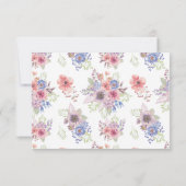 紫と青の野の花「ブライズメイドにしてくれませんか？」カード 招待状 (裏面)