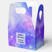 紫と青の銀河系宇宙抽象芸術誕生日 フェイバーボックス (オープン)