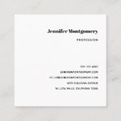 紫と青の銀河系宇宙抽象芸術 スクエア名刺 (裏面)