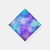紫と青の銀河系宇宙抽象芸術 スタンダードカクテルナプキン (角)