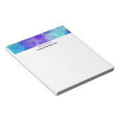 紫と青の銀河系宇宙抽象芸術 ノートパッド (アングル)