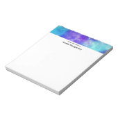 紫と青の銀河系宇宙抽象芸術 ノートパッド (回転)