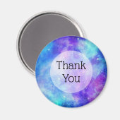 紫と青の銀河系宇宙抽象芸術 マグネット (正面/裏面)