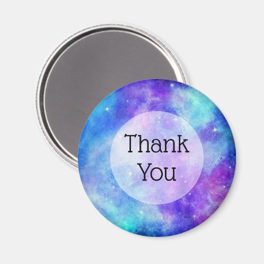 紫と青の銀河系宇宙抽象芸術 マグネット