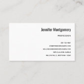 紫と青の銀河系宇宙抽象芸術 名刺 (裏面)